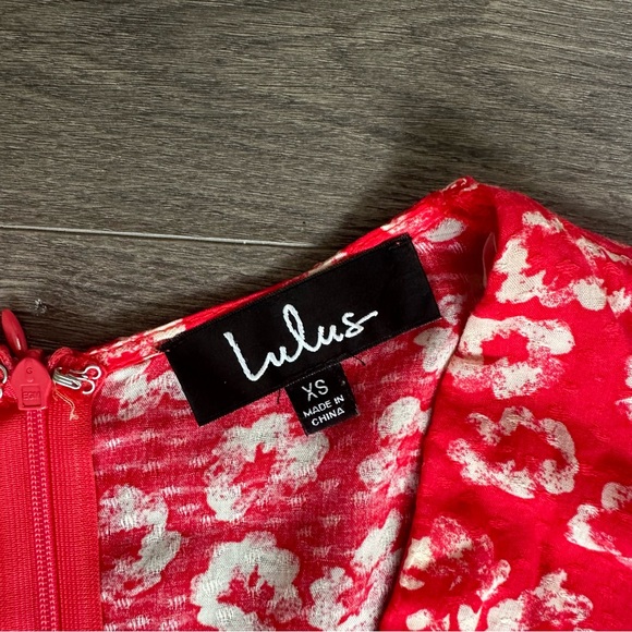 Lulus Garden Explorer Red Floral Print Mini Dresss - Picture 7 of 7